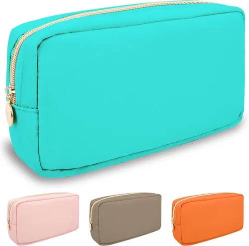 Vista 99 de izuzta Nylon Lager Pequeño Slim Mini Maquillaje Bolsa Organizador, Beige, Viajes