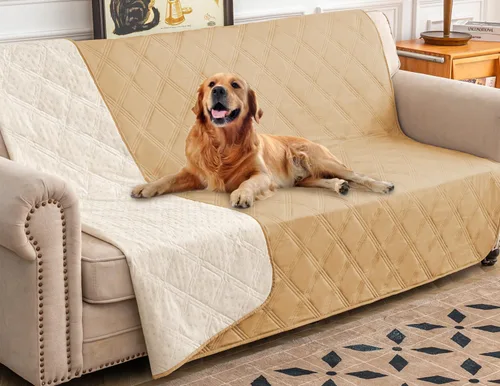 Vista 53 de Ameritex Funda impermeable para cama de perro, manta para mascotas con parte trasera antideslizante para muebles, cama, sofá