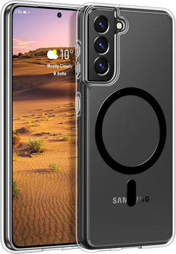 Vista 11 de Rayboen - Funda magnética mate para Samsung Galaxy S21+ Plus, color negro