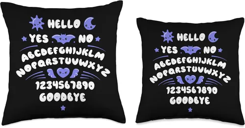 Vista 3 de Ouija Board Cute Spirit Board Almohada de 16 x 16 pulgadas, multicolor