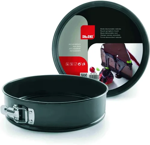 Vista 7 de IBILI Moka Molde desmontable para tartas, molde antiadherente con parte inferior desmontable suelta para hornear (4 pulgadas)