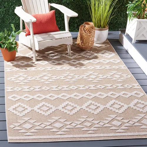 Vista 8 de SAFAVIEH Global Collection - Alfombra de pasillo, 2 pies 2 pulgadas x 8 pies, diseño beige y beige oscuro, no desprende pelusa y de fácil cuidado