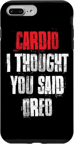 Vista 12 de Funda divertida de entrenamiento de gimnasio para iPhone 11 Pro Cardio I Thought You Said Oreo