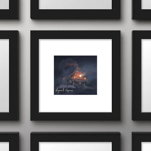 Vista 2 de Trends International Gallery Pops Harry Potter - Póster de pared Glimmer Hogwarts Express, 12.00 x 12.00 pulgadas, versión de marco negro