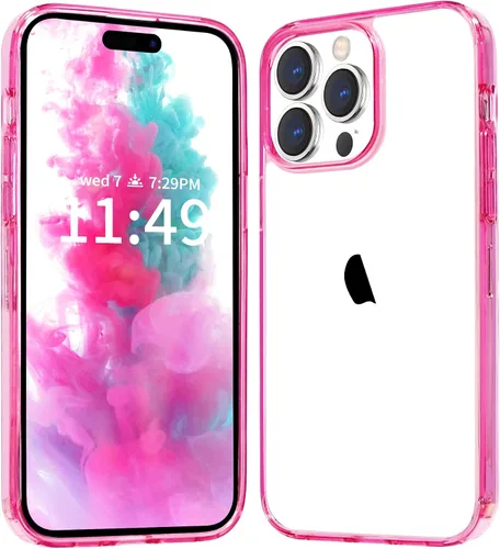 Vista 9 de JJGoo Compatible con iPhone 16 Pro Max Funda transparente, transparente a prueba de golpes, funda protectora trasera de policarbonato duro