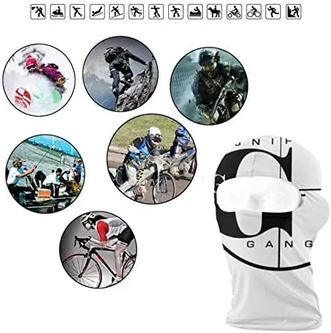 Vista 2 de Pasamontañas Rap con protección UV resistente al viento para ciclismo deportes al aire libre a prueba de viento para la cabeza color blanco Blanco