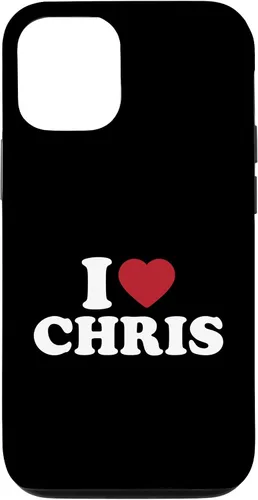Vista 28 de Funda con corazón rojo para iPhone 16 I Love Chris, I Heart Chris