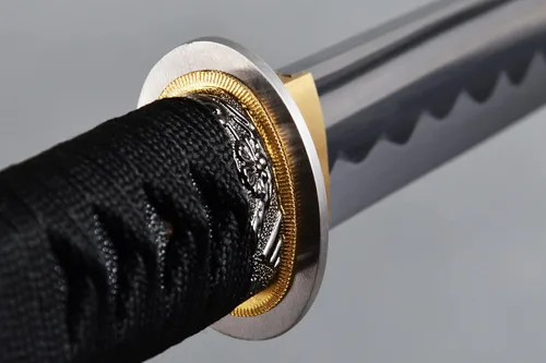 Vista 5 de Espada afilada de acero al carbono T10 espiga completa hecha a mano japonés