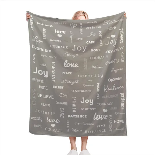 Vista 45 de Manta curativa, manta de regalo para mujeres y hombres, cálido regalo inspirador, manta de forro polar suave con energía positiva, comodidad, amor