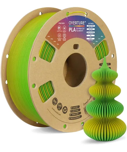 Vista 33 de OVERTURE Paquete de 10 filamentos PLA de 0.069 lbs (0.069 in), filamento de impresora 3D de herido ordenado, paquete de 10 bobinas de 2.2 libras