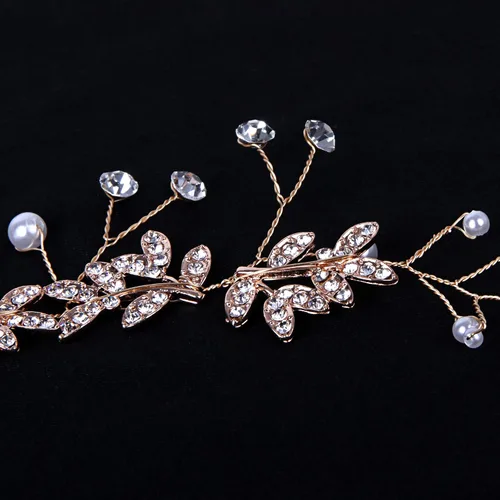 Vista 7 de Diadema de diamantes de imitación de los años 20 para novia, accesorios de los años 20 para mujeres, novias de boda, color dorado