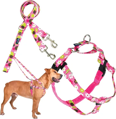 Vista 38 de 2 Hounds Design Freedom - Arnés para perro sin tirones, arnés ajustable y correa, fácil de caminar y control cómodo, se adapta a perros pequeños