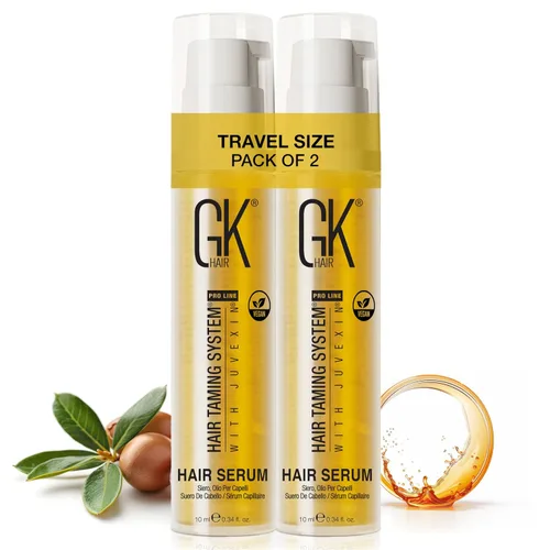 Vista 10 de GK HAIR Aceite de tamaño de viaje – Aceite de argán para el control del encrespamiento hasta 72 horas – Añade brillo y suaviza las puntas abiertas