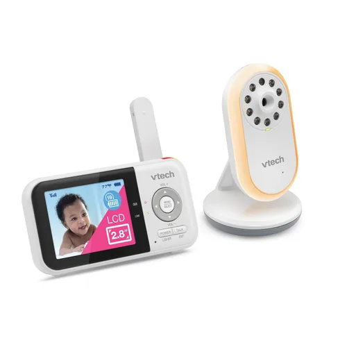 Vista 3 de VTech VM3258 Monitor de bebé de video digital de 2.8 pulgadas con luz nocturna, audio bidireccional y sensor de temperatura
