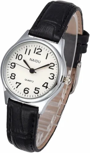 Vista 4 de MANIFO Reloj de pulsera analógico de cuarzo con números arábigos clásicos resistente al agua hasta 3 ATM