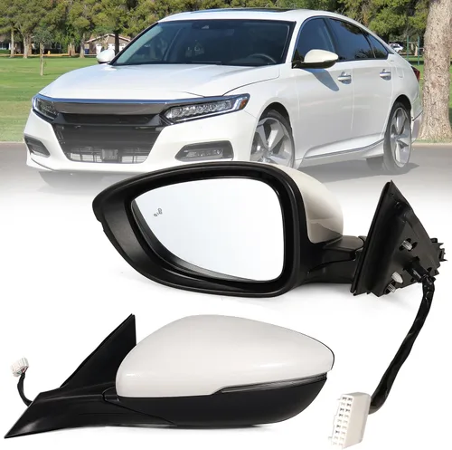 Vista 7 de Espejo de puerta lateral izquierdo para Honda Accord LX, Sport 2018-2022 丨 Eléctrico 丨 Sin calefacción, sin señal de giro, compatible con pintura