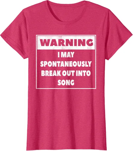 Vista 10 de Advertencia I may Spontaneously romper en canción camiseta