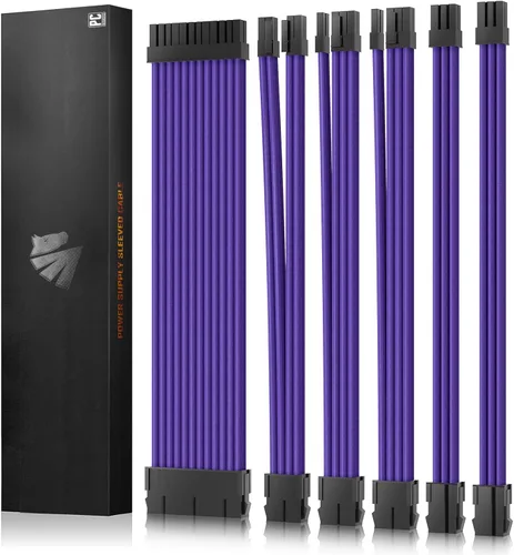 Vista 13 de ASIAHORSE Cables de alimentación de extensión de cable PSU 16AWG, cable de extensión de manga modificada para requisitos particulares de la fuente