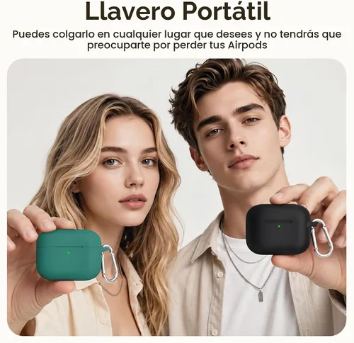Vista 6 de Funda para AirPods Pro 3 (2025), funda protectora de silicona suave compatible con Estuche Apple AirPods Pro de 3ª generación con kit de limpieza