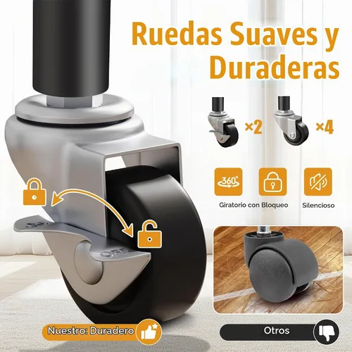 Vista 4 de Higeego H9 Perchero para Ropa con Cubierta, Perchero Resistente para Colgar Ropa, Armario Portátil con Ruedas, Armario con Estantes Ajustables