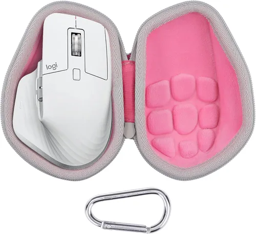 Vista 3 de co2CREA Funda de viaje rígida de repuesto para mouse inalámbrico Logitech MX Master 2S (funda negra + interior gris)
