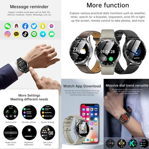 Vista 6 de Tuanzi X10 2 en 1 Smart Watch con auriculares 1.39 pulgadas Smartwatch TWS Bluetooth Auricular Monitor de salud Sport Watch Fitness Tracker
