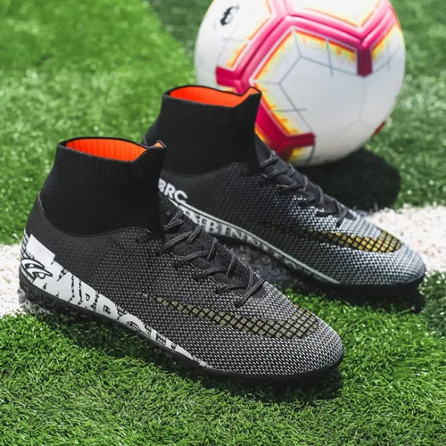 Vista 4 de WCCICSS Botas de fútbol para hombre, zapatos de fútbol sala, tenis de fútbol TF Competition para exteriores e interiores