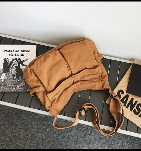 Vista 2 de Bolso cruzado bohemio hipster hobo bohemio hippie bolso bandolera bolso de lona bolso estético bolso grande bolso de hadas Grunge bolso
