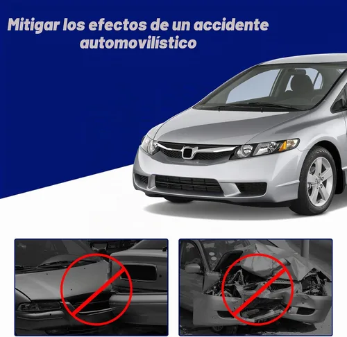 Vista 7 de Conjunto de parrilla delantera para Honda Civic Sedan 09-11, carcasa negra