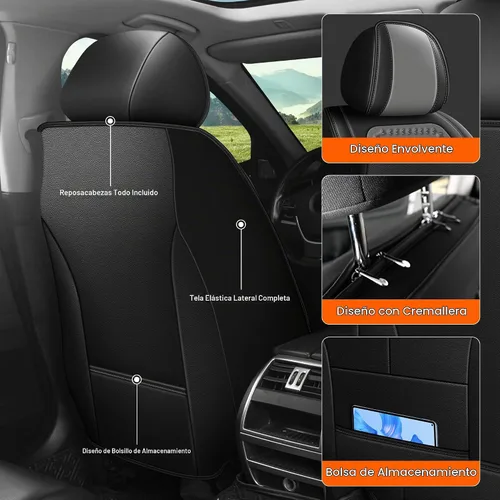 Vista 2 de AOMSAZTO Funda de asiento de automóvil ajuste personalizado para Toyota RAV4 2013-2026, protector de cojín de asiento de automóvil, impermeable