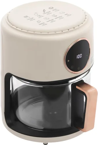 Vista 8 de Freidora Airy, freidora de aire de vidrio de 3.81 cuartos de galón, freidora aireada visible de 360° con pantalla digital, horno eléctrico