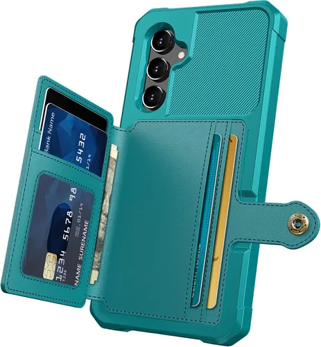 Vista 9 de Wefor Funda para Samsung Galaxy A14 5G - Funda tipo cartera con bolsillos para tarjetas de piel sintética para Samsung Galaxy A14 5G (azul)