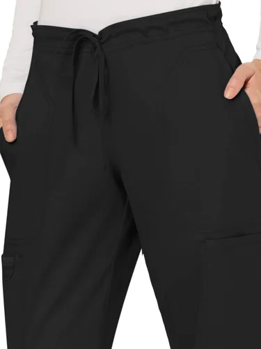 Vista 3 de Cherokee - Pantalones quirúrgicos elásticos y suaves Workwear Revolution WW120, con cordón ajustable, para mujer