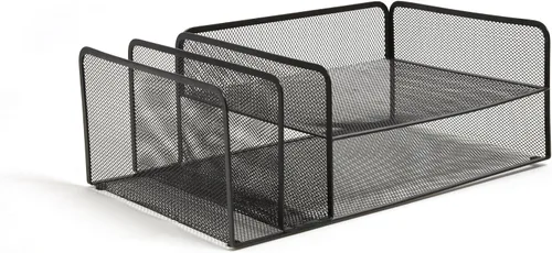 Vista 3 de TRU RED Staples TR57538-CC - Archivo horizontal de malla de alambre de 4 compartimentos