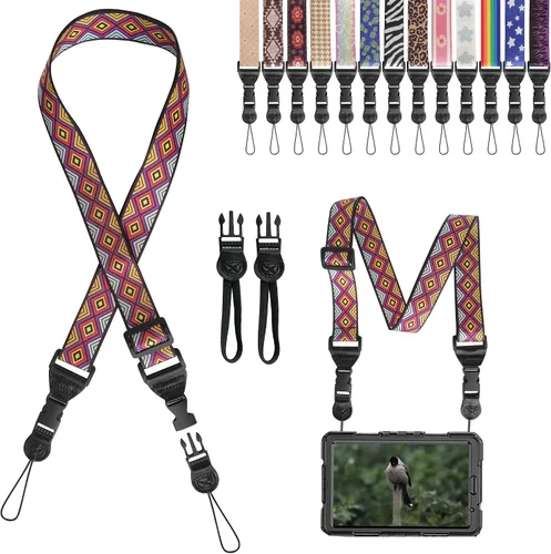 Vista 39 de Correa de hombro ajustable Gowjaw: Correa de nylon cómoda para iPad/Samsung Tablet con lanyard para el cuello, funda para iPad/cámara/binoculares