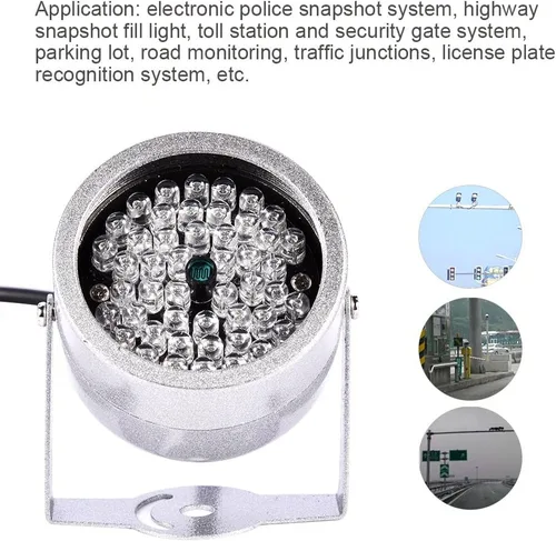 Vista 3 de Fosa 140 luces LED de visión nocturna infrarroja impermeable para cámara CCTV de seguridad