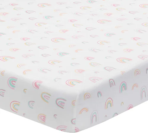 Vista 8 de Lambs & Ivy Baby Blooms Acuarela Floral/Mariposa Sábana Bajera de Algodón Ajustable para Cuna