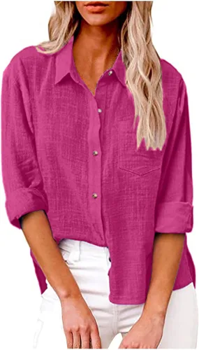 Vista 170 de SMIDOW Camisa de algodón y lino con botones para mujer