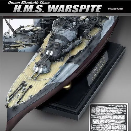 Vista 2 de Academy Hobby Model Kits a escala: barcos de batalla y kits de portaaviones (1/350 H.M.S. WARSPITE)