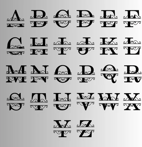 Vista 6 de Letrero de Nombre de Metal Personalizado – Monograma de Letra Dividida para Decoración de Pared, Letrero de Apellido Familiar Personalizado, Regalo