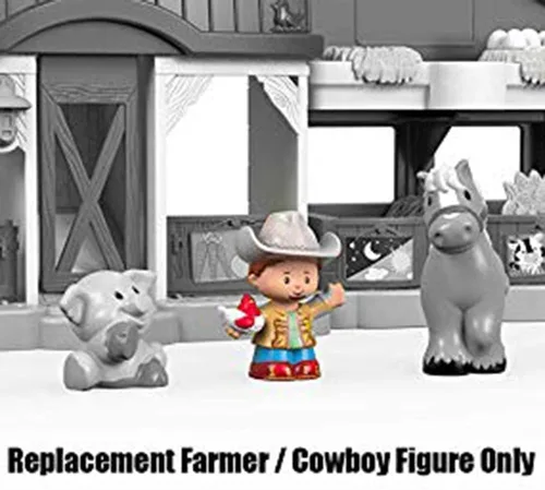Vista 4 de Pieza de repuesto para Fisher-Price Little People Caring for Animals Farm - DWC31 y CHJ51 ~ Figura de repuesto de granjero y vaquero