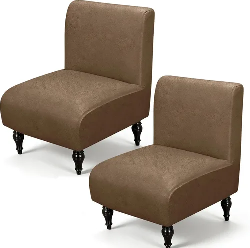 Vista 9 de ANARACHON Funda para silla decorativa sin brazos, extraíble, lavable, antideslizante, protector de muebles para el hogar, hotel, sala de estar