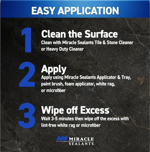 Vista 6 de Sellador penetrante avanzado Miracle Sealants 511 H2O Plus para encimeras, piedra, baldosas y lechada, galón