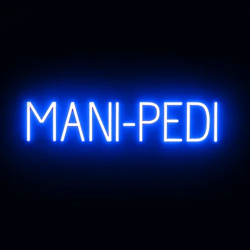 Vista 21 de SpellBrite MANI-PEDIS - Letrero para salones de manicura Letreros relacionados con salones de uñas con aspecto de neón, luz LED roja 33.4 x 6.3