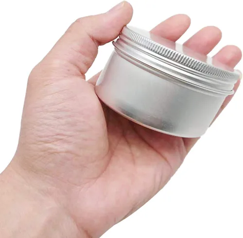 Vista 2 de Latas de aluminio de 6 onzas con tapa de rosca de 6.1 fl oz, recipientes de almacenamiento de metal para almacenar especias, dulces, bálsamo labial