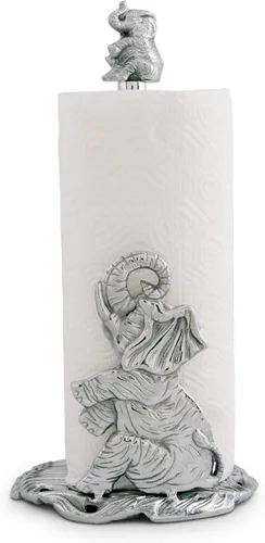 Vista 17 de Arthur Court Designs Fleur-De-Lis - Toallero de papel francés decorativo para encimera, de metal de aluminio en la encimera, 13 pulgadas de alto