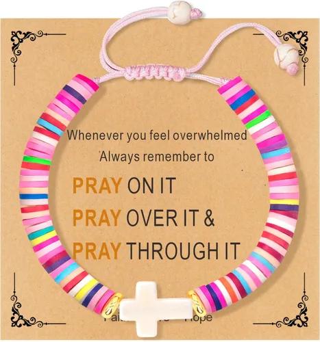 Vista 85 de Regalos navideños para niños, niñas adolescentes, mujeres, linda pulsera de cruz para niñas, regalos de Navidad cristianos para mujeres, ideas