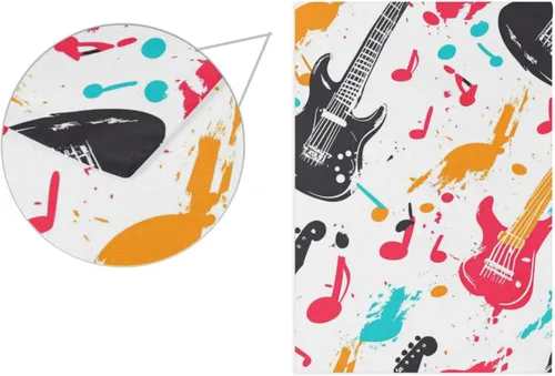 Vista 2 de Retro Musical Rock White flags of Garden outdoor banners for Garden decoration 28x40 double sided