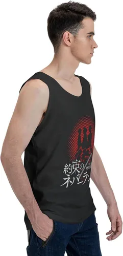 Vista 4 de Anime Manga The Promised Neverland Tank Top Mens Summer Crew Neck Vest Cotton Fashion Sleeveless Shirts