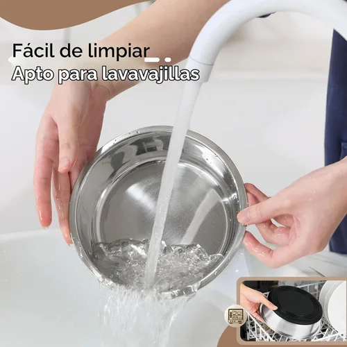 Vista 5 de Cuencos para perros, acero inoxidable de grado alimenticio para alimentos y agua, paquete de 2, 3 tazas Negro